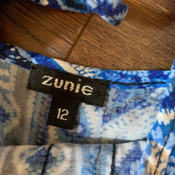 blue romper with built in belt - Picture 2 of 2